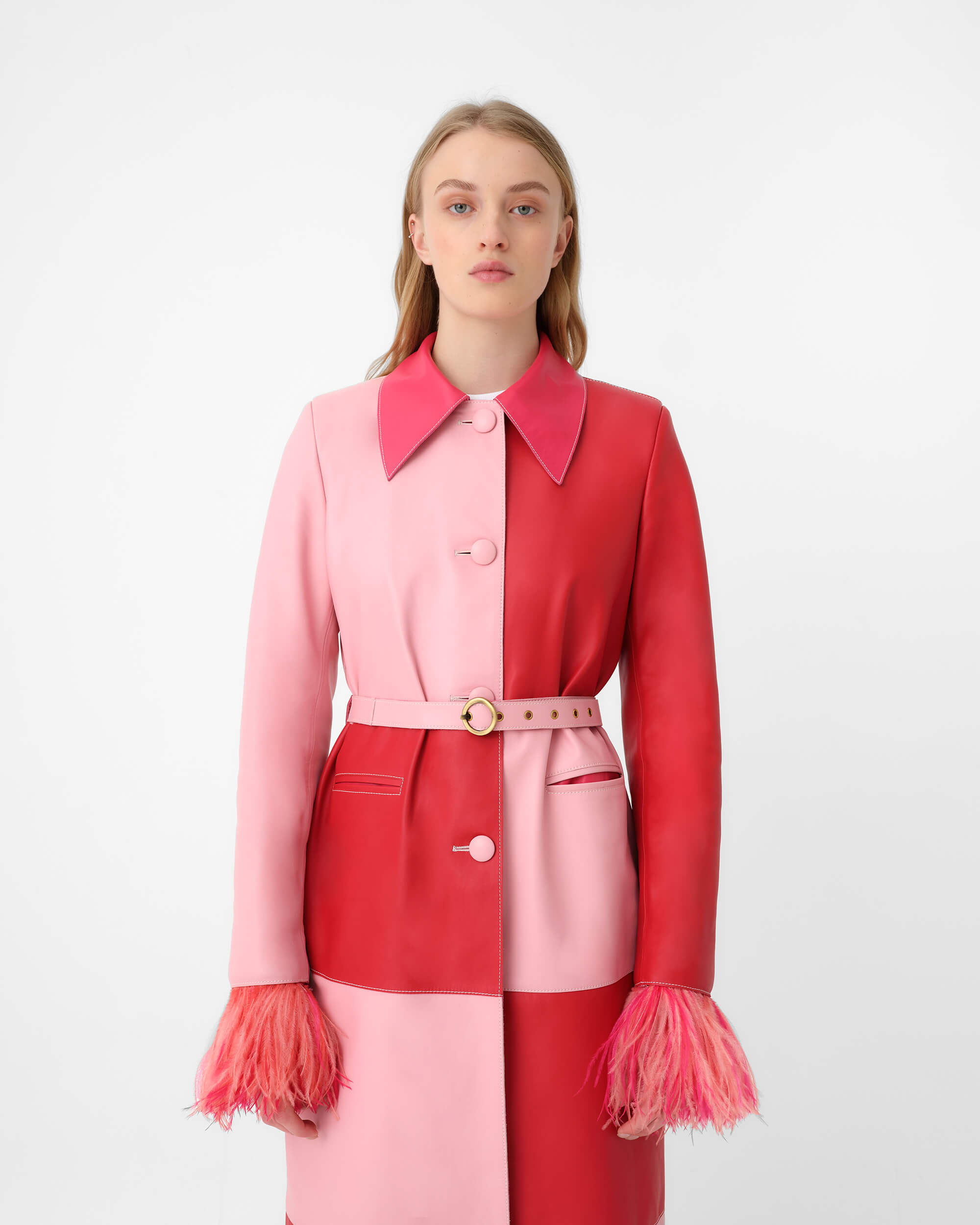 Dama Coat Pink Red Mietis