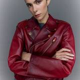 Biker Jacket Wine Fumée