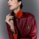 Biker Jacket Wine Fumée