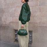 Oversized Bomber Khaki Green High Collared