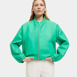 Oversized Bomber Jacket Tennis Green WOW