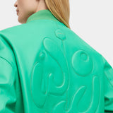 Oversized Bomber Jacket Tennis Green WOW