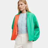 Oversized Bomber Jacket Tennis Green WOW