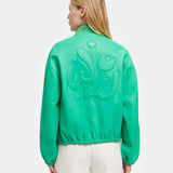 Oversized Bomber Jacket Tennis Green WOW