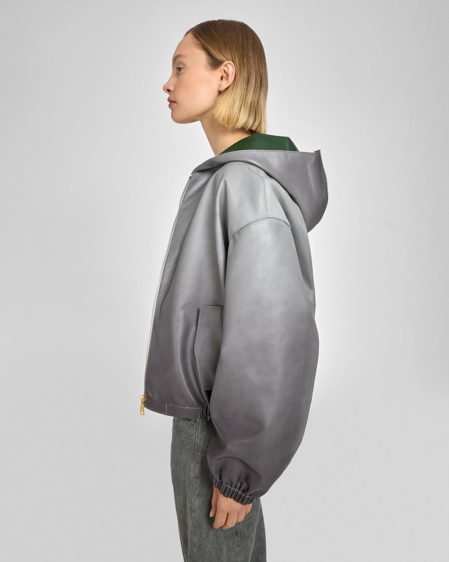 Bomber Oversize Gris Fumée