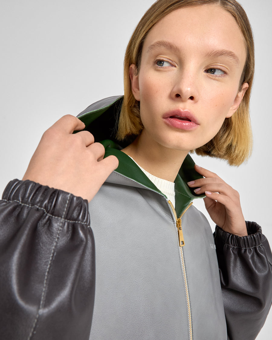 Bomber Oversize Gris Fumée