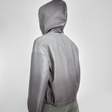 Oversized Bomber Gray Fumée