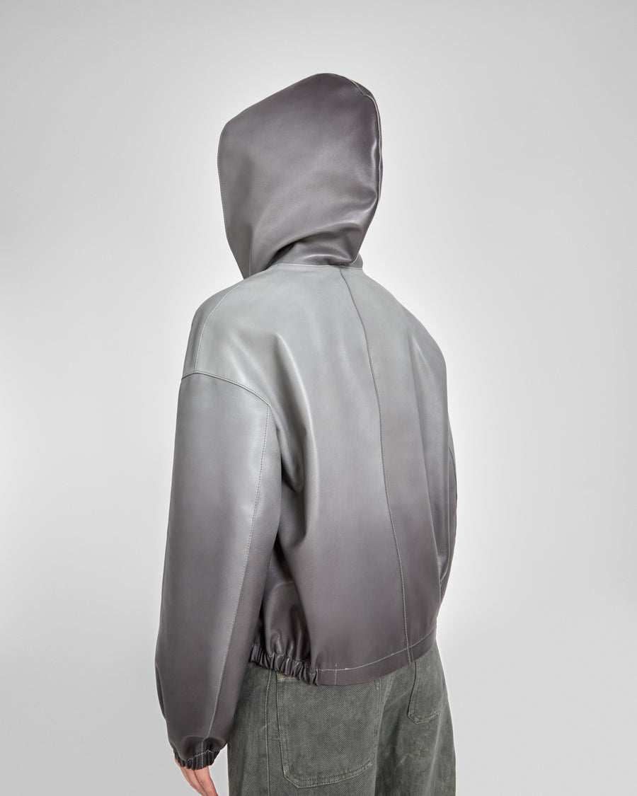 Oversized Bomber Gray Fumée