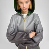 Oversized Bomber Gray Fumée