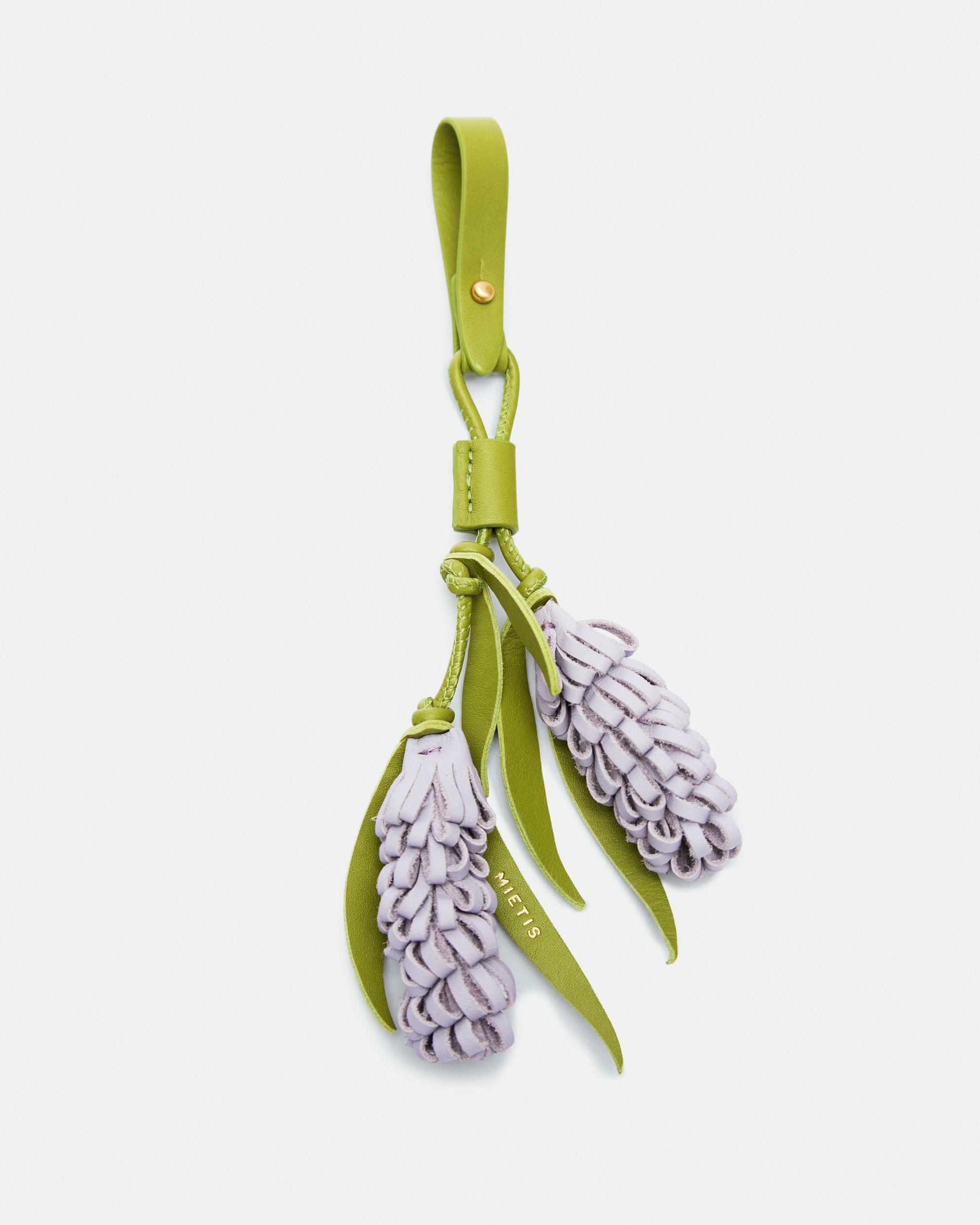 Charm Forest Lavender leather bag charm – MIETIS ROOTED Fall.Winter 2026 – 01
