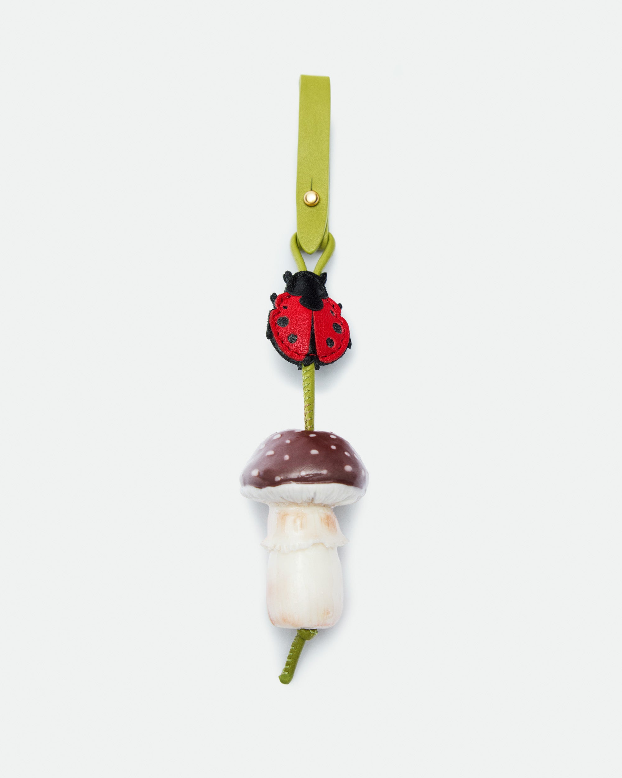 Charm Forest Mushroom Cocoa hand-painted bag charm – MIETIS ROOTED Fall.Winter 2026 – 01