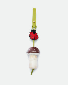 Charm Forest Mushroom Cocoa hand-painted bag charm – MIETIS ROOTED Fall.Winter 2026 – 01