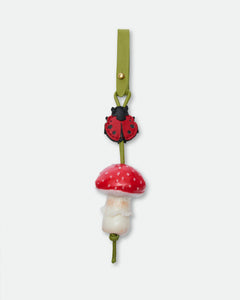 Charm Forest Mushroom Red hand-painted bag charm – MIETIS ROOTED Fall.Winter 2026 – 01