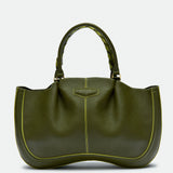Max Cypress Green grained leather bag – MIETIS ROOTED Fall.Winter 2026 – 01