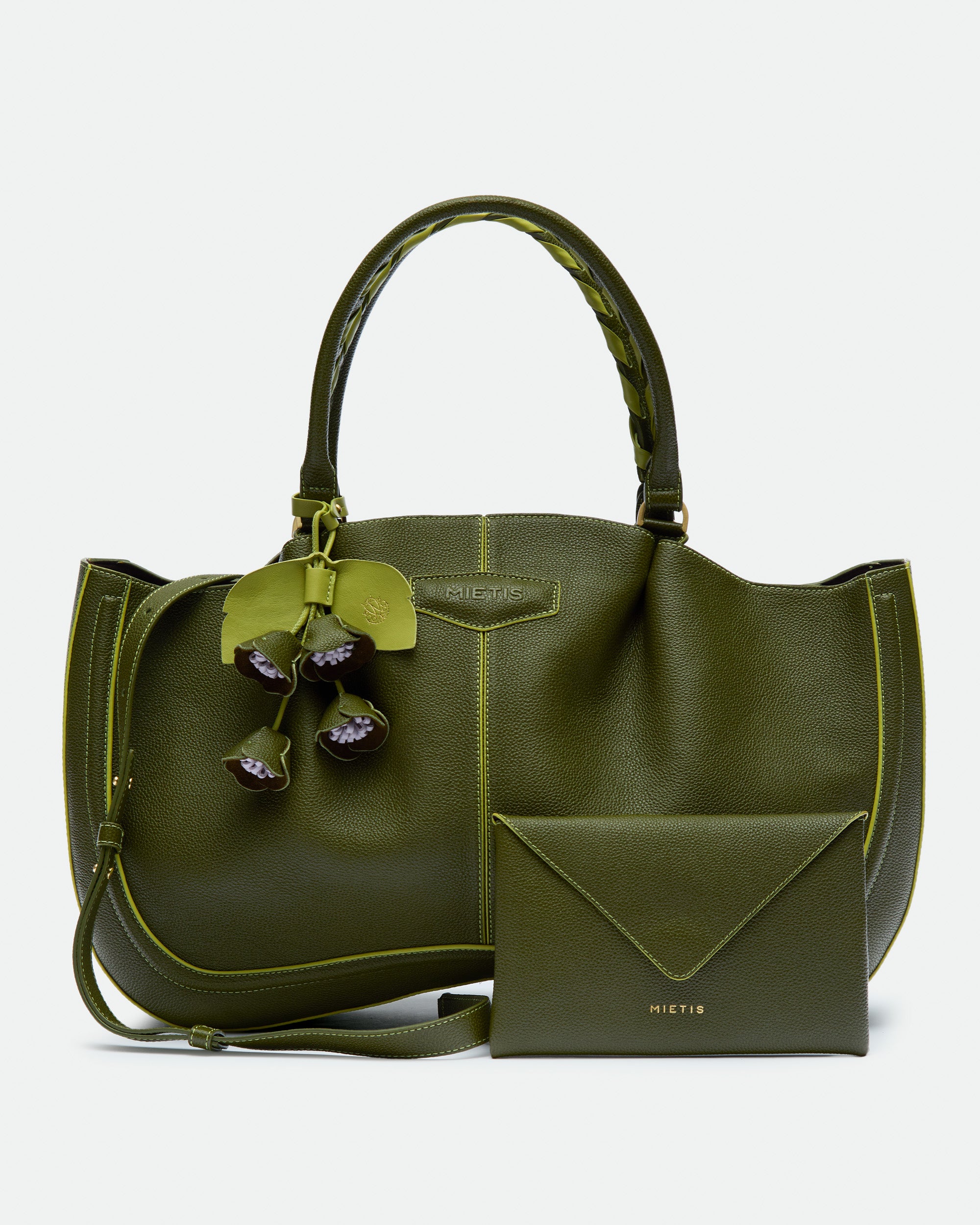 Max Cypress Green grained leather bag – MIETIS ROOTED Fall.Winter 2026 – 03