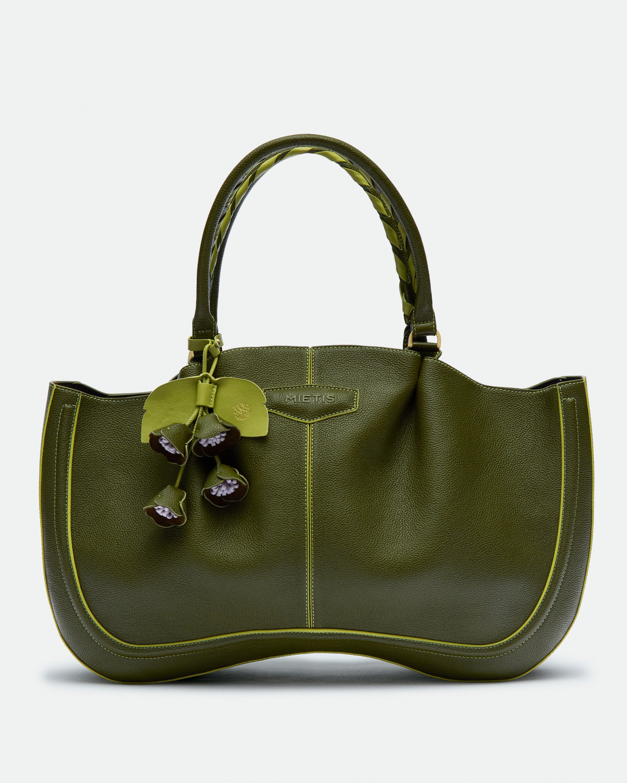Max Cypress Green grained leather bag – MIETIS ROOTED Fall.Winter 2026 – 04