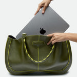 Max Cypress Green grained leather bag – MIETIS ROOTED Fall.Winter 2026 – 06