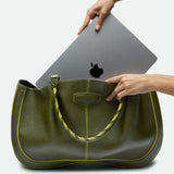 Max Cypress Green grained leather bag – MIETIS ROOTED Fall.Winter 2026 – 06