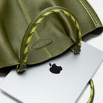 Max Cypress Green grained leather bag – MIETIS ROOTED Fall.Winter 2026 – 07