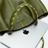 Max Cypress Green grained leather bag – MIETIS ROOTED Fall.Winter 2026 – 07