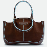 Max Mid Chocolate Suede leather bag – MIETIS ROOTED Fall.Winter 2026 – 03