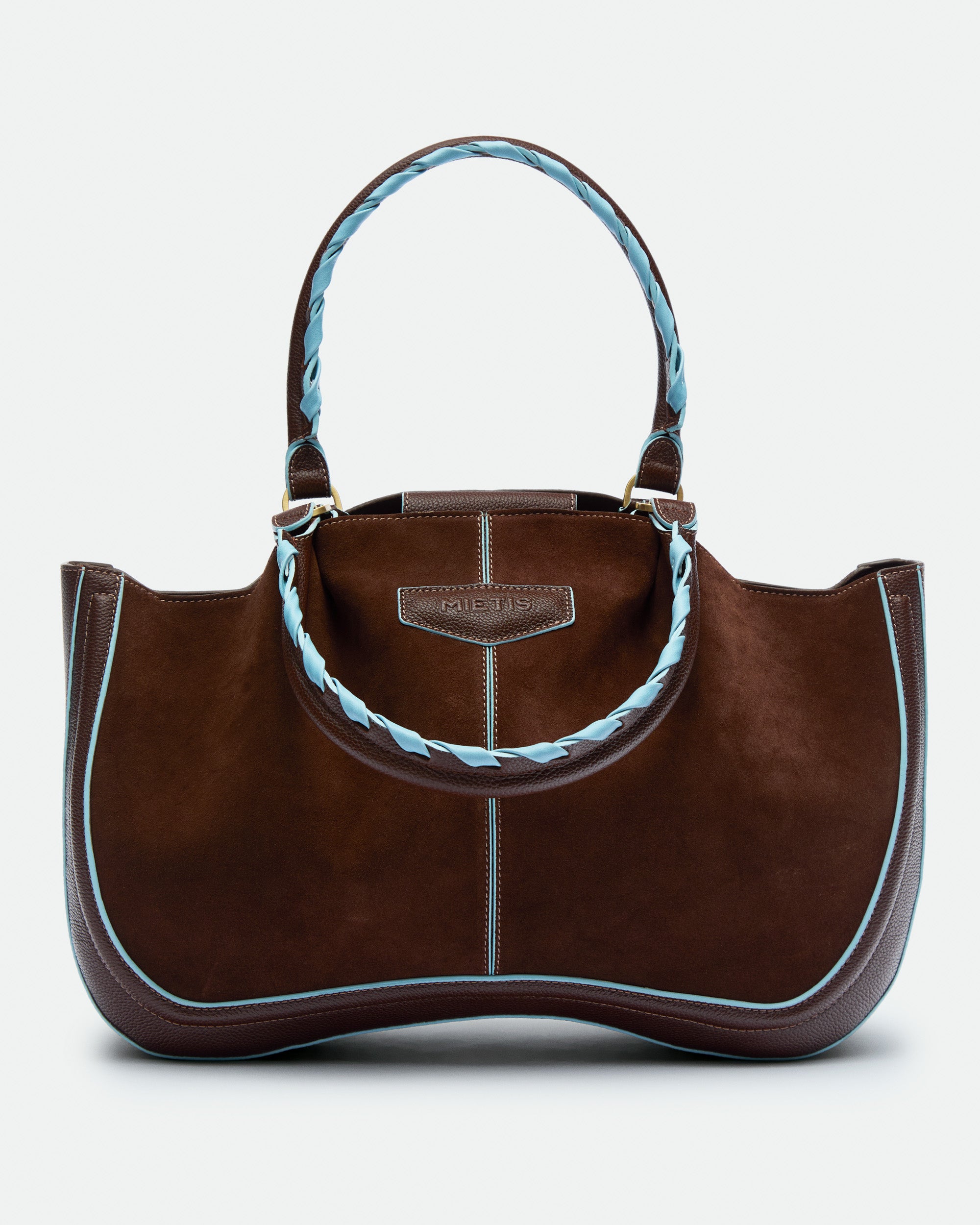 Max Mid Chocolate Suede leather bag – MIETIS ROOTED Fall.Winter 2026 – 03