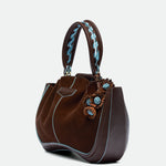 Max Mid Chocolate Suede leather bag – MIETIS ROOTED Fall.Winter 2026 – 04