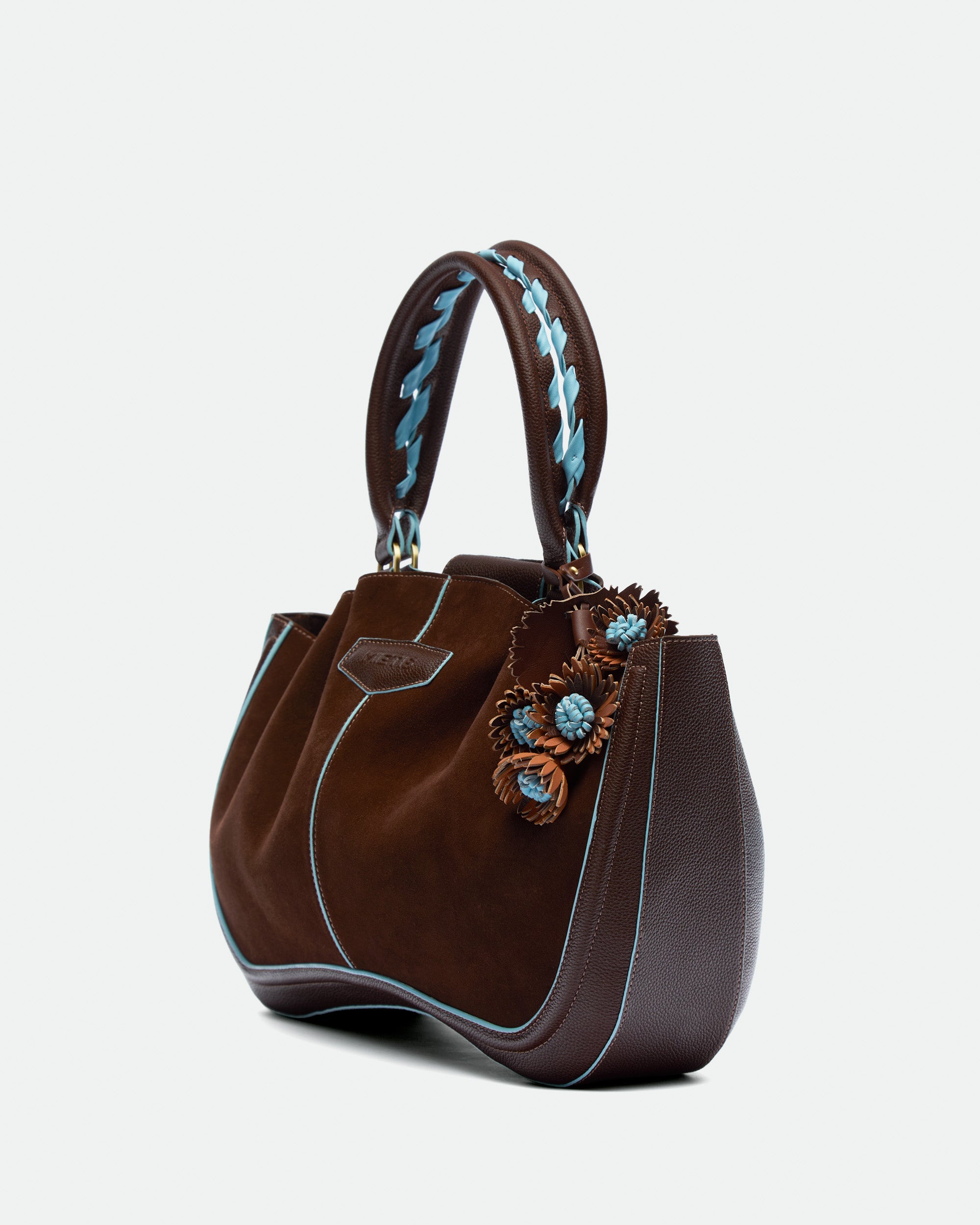 Max Mid Chocolate Suede leather bag – MIETIS ROOTED Fall.Winter 2026 – 04