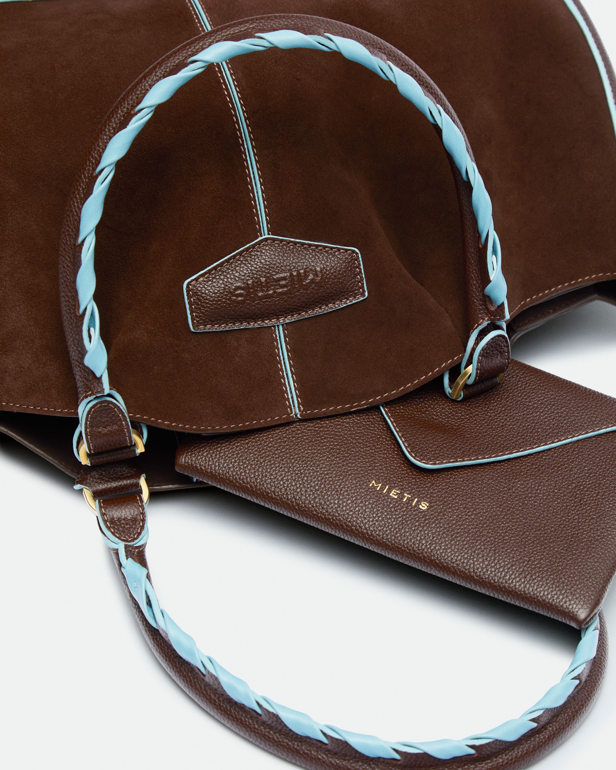 Max Mid Chocolate Suede leather bag – MIETIS ROOTED Fall.Winter 2026 – 05
