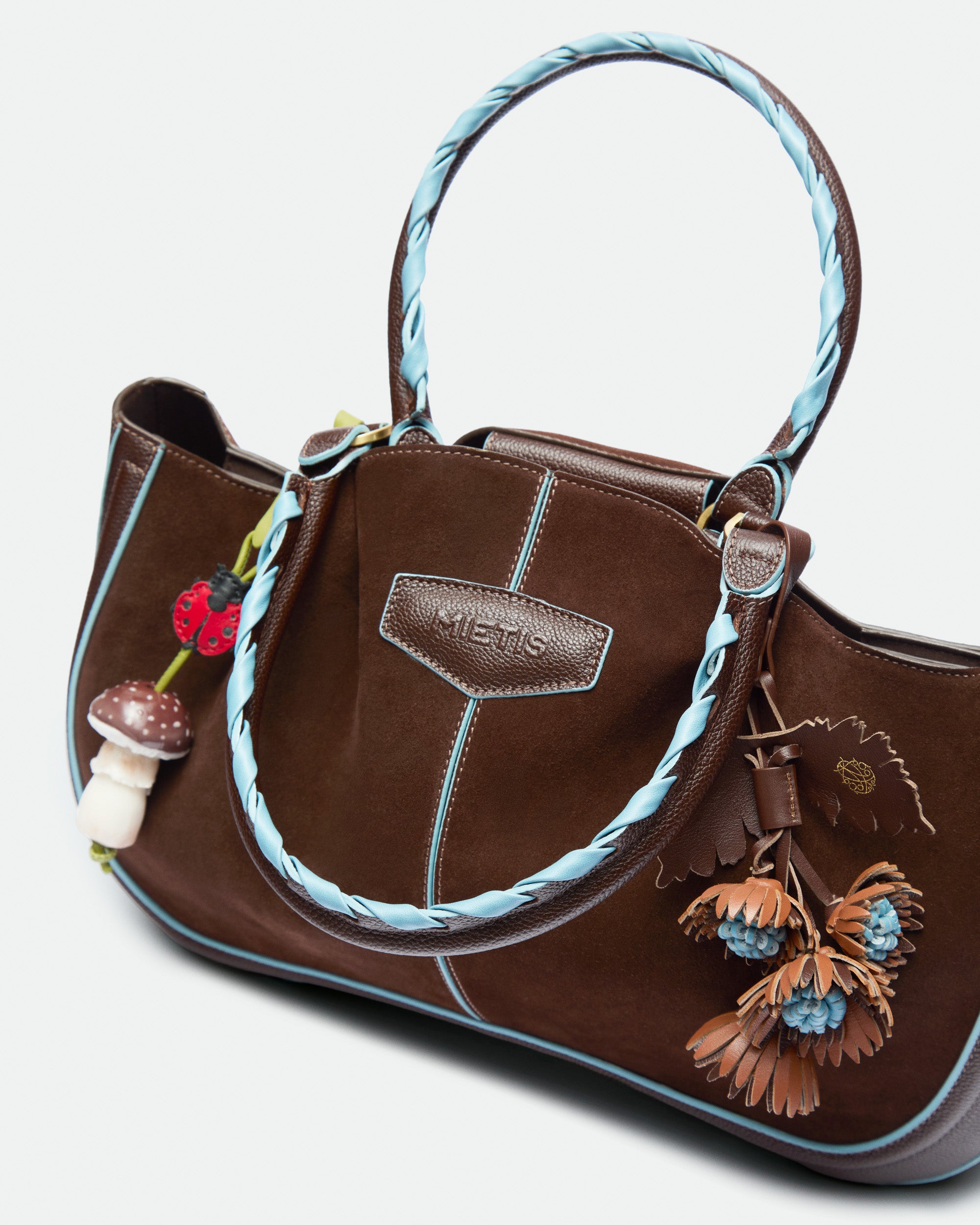 Max Mid Chocolate Suede leather bag – MIETIS ROOTED Fall.Winter 2026 – 07