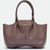 Max Mid Cocoa Powder grained leather bag – MIETIS ROOTED Fall.Winter 2026 – 01