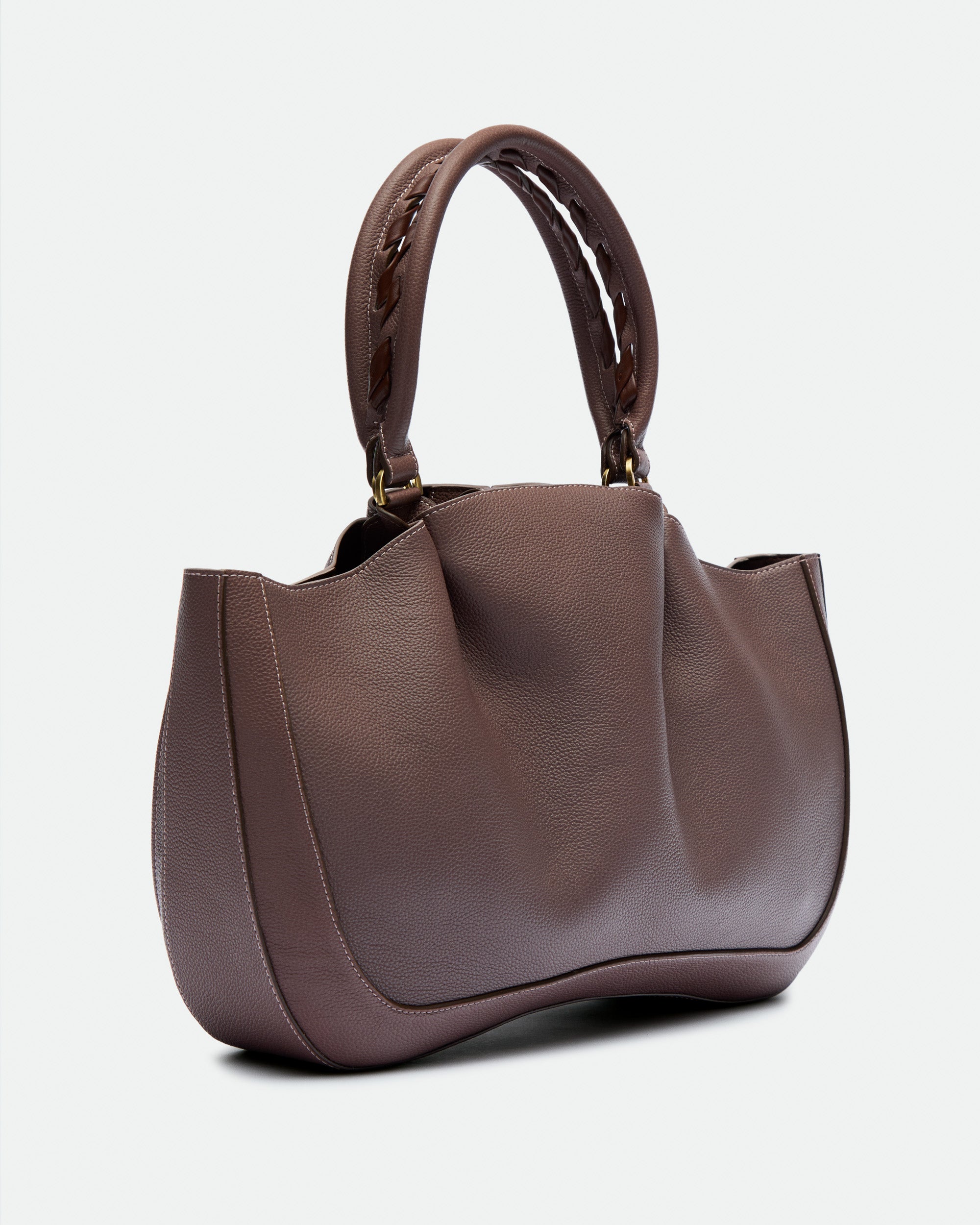 Max Mid Cocoa Powder grained leather bag – MIETIS ROOTED Fall.Winter 2026 – 02