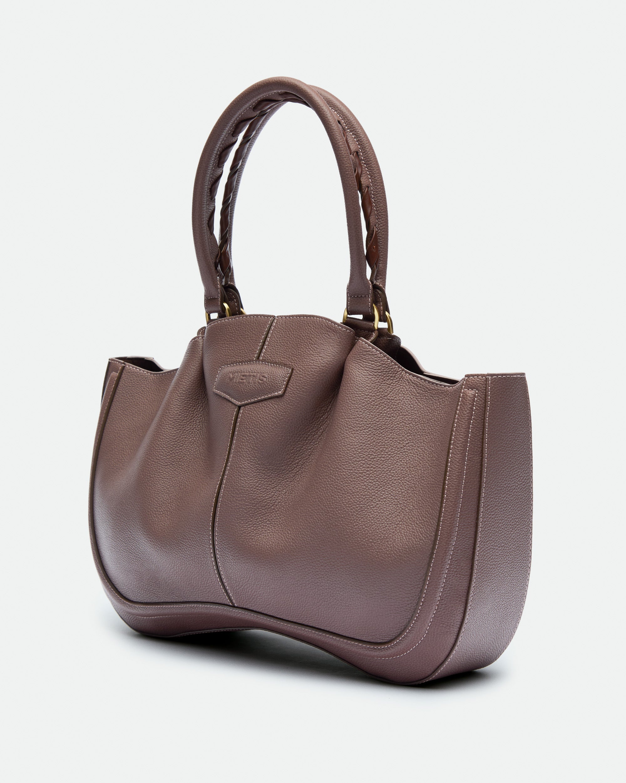 Max Mid Cocoa Powder grained leather bag – MIETIS ROOTED Fall.Winter 2026 – 03