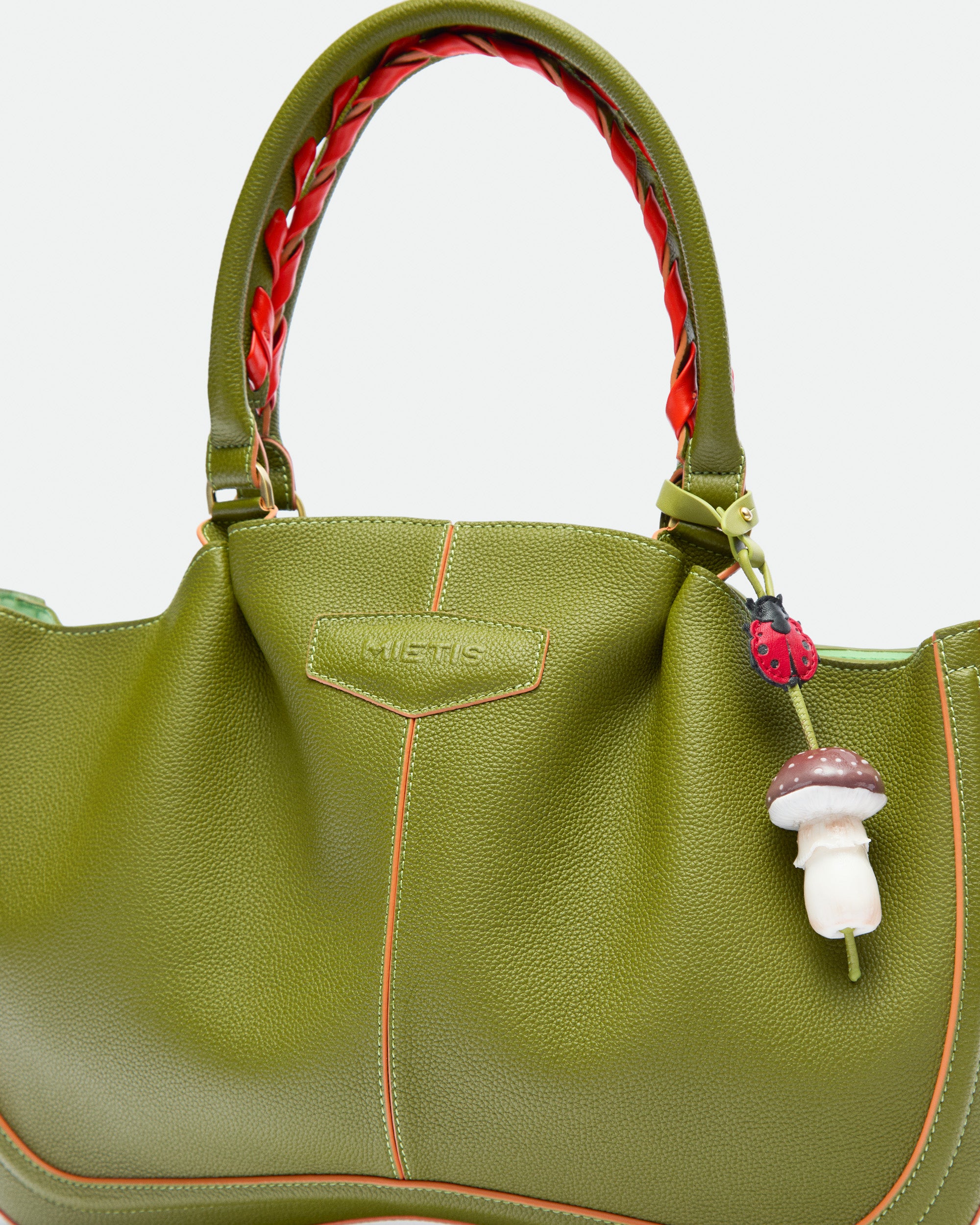 Max Mid Fresh Matcha grained leather bag – MIETIS ROOTED Fall.Winter 2026 – 05