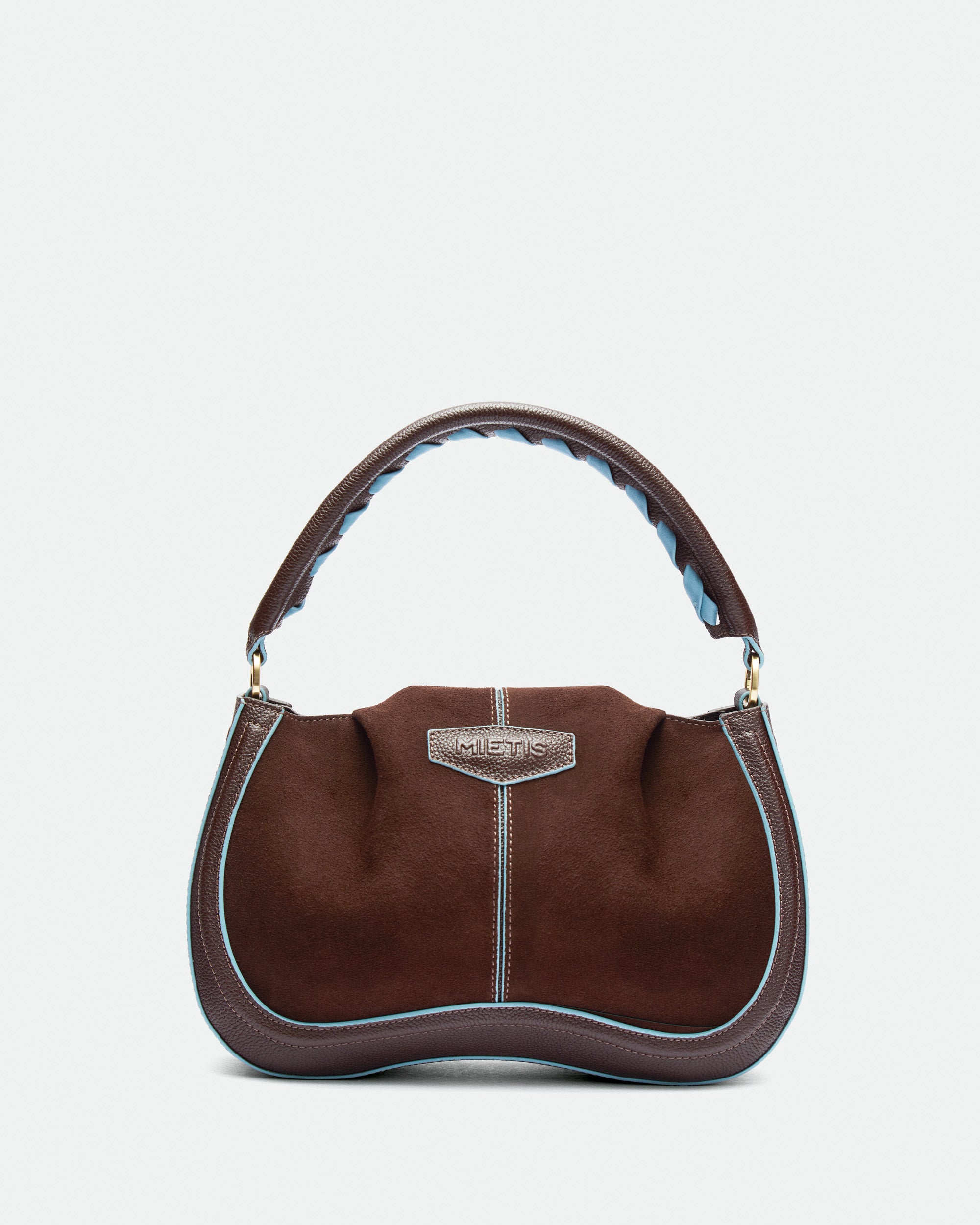 Maxito Chocolate Suede leather bag – MIETIS ROOTED Fall.Winter 2026 – 01