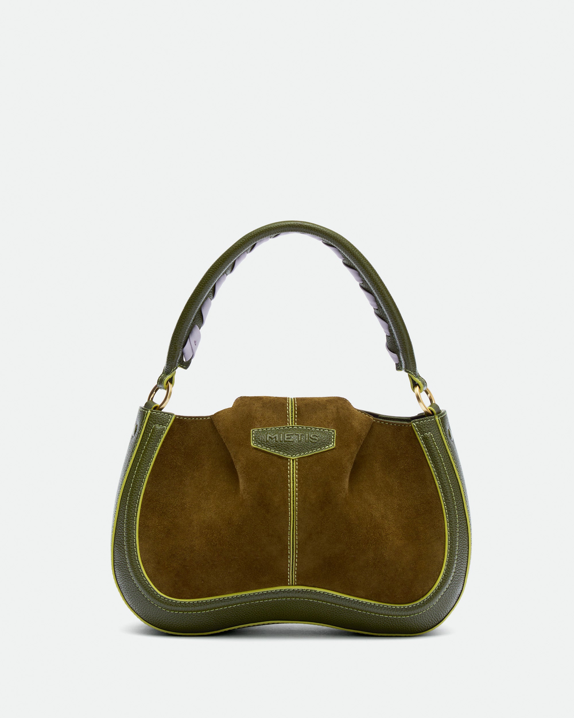 Maxito Cypress Green Suede leather bag – MIETIS ROOTED Fall.Winter 2026 – 01