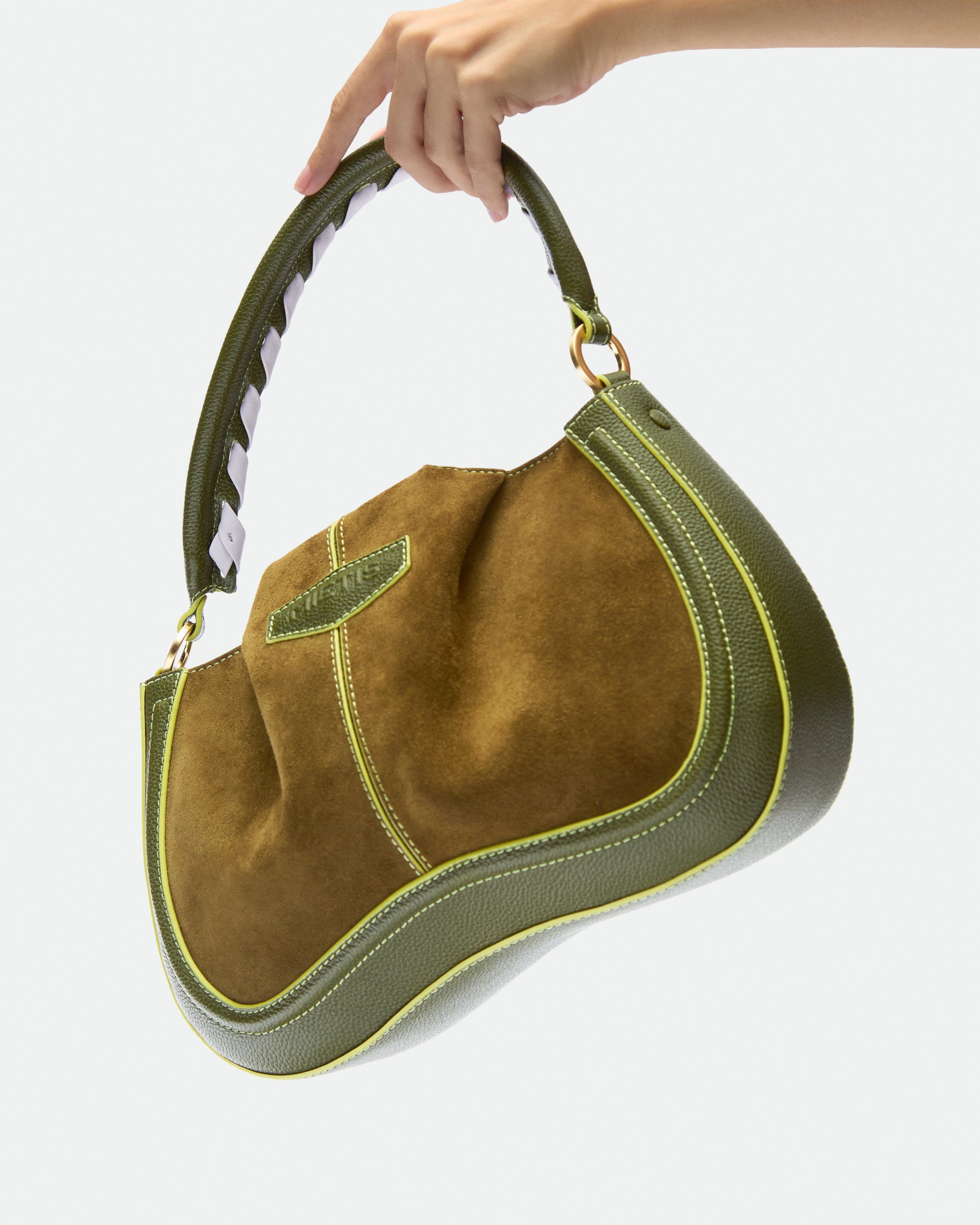 Maxito Cypress Green Suede leather bag – MIETIS ROOTED Fall.Winter 2026 – 03