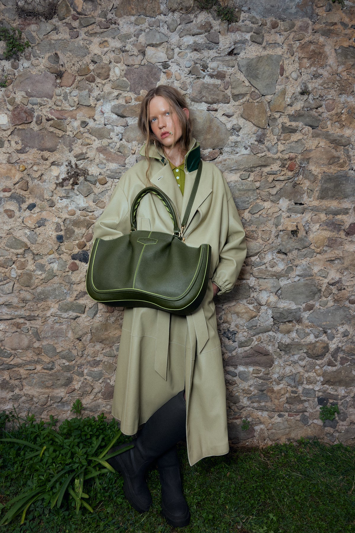 Max Cypress Green bag – MIETIS ROOTED Fall.Winter 2026 campaign
