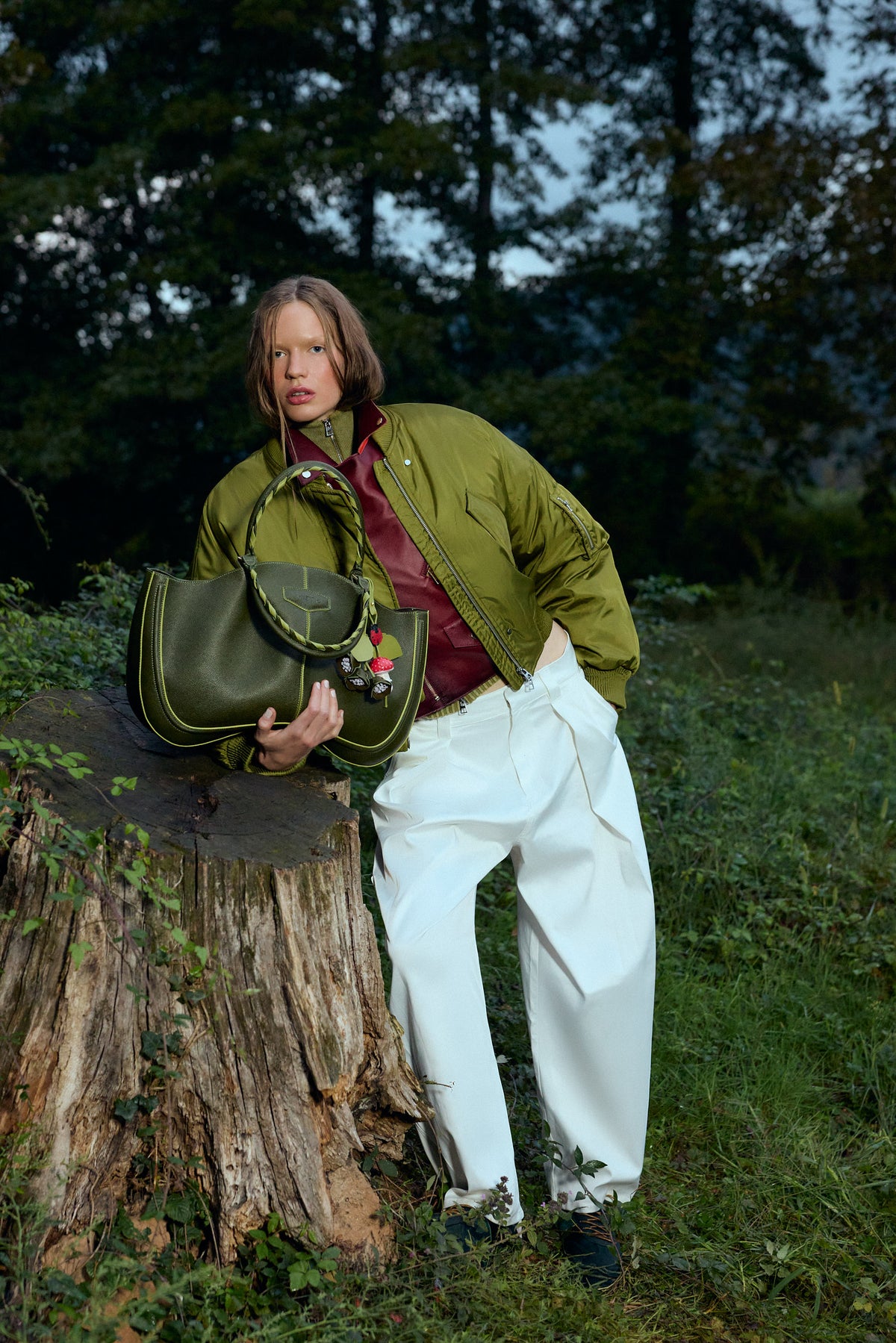 Max Cypress Green bag – MIETIS ROOTED Fall.Winter 2026 campaign