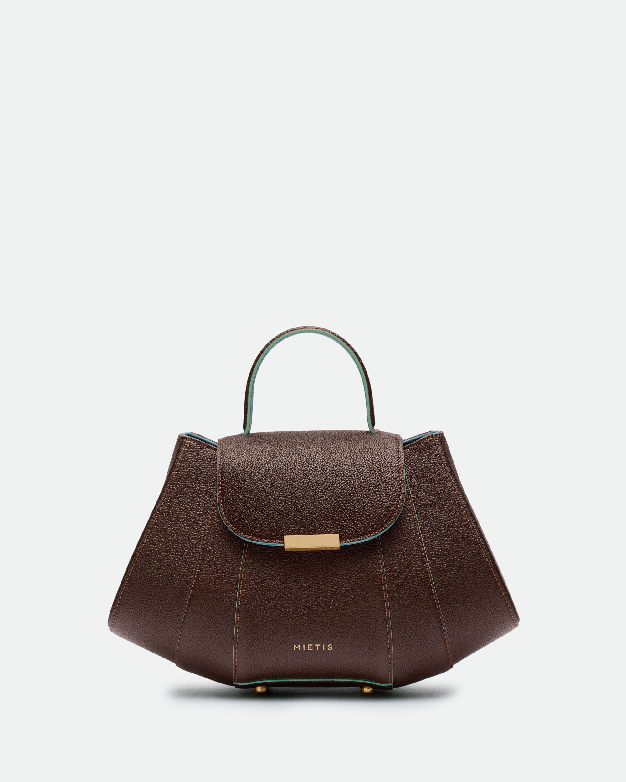 Tatito Zoe Chocolate grained leather bag – MIETIS ROOTED Fall.Winter 2026 – 01