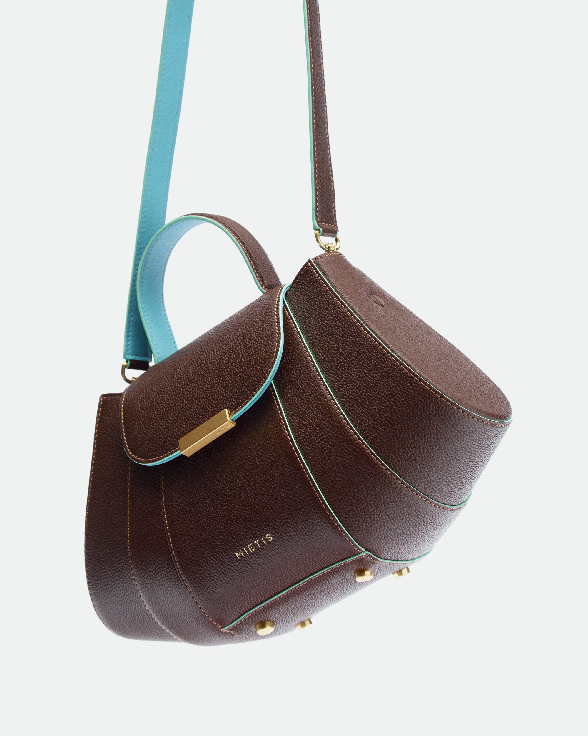 Tatito Zoe Chocolate grained leather bag – MIETIS ROOTED Fall.Winter 2026 – 04