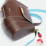 Tatito Zoe Chocolate grained leather bag – MIETIS ROOTED Fall.Winter 2026 – 07