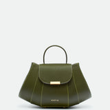Tatito Zoe Cypress Green grained leather bag – MIETIS ROOTED Fall.Winter 2026 – 01