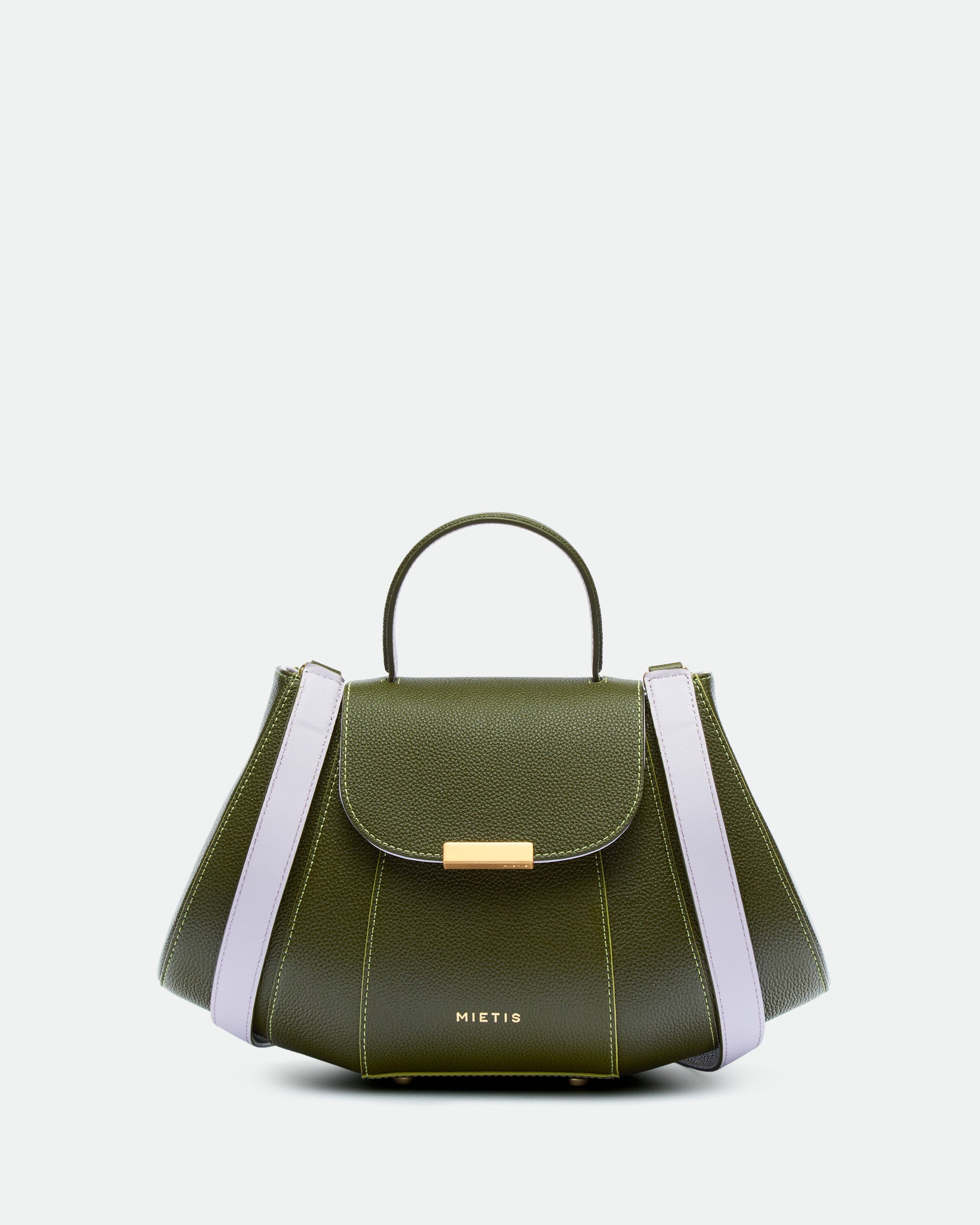 Tatito Zoe Cypress Green grained leather bag – MIETIS ROOTED Fall.Winter 2026 – 03