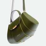 Tatito Zoe Cypress Green grained leather bag – MIETIS ROOTED Fall.Winter 2026 – 04