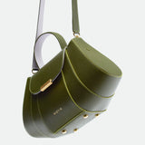 Tatito Zoe Cypress Green grained leather bag – MIETIS ROOTED Fall.Winter 2026 – 04