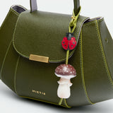 Tatito Zoe Cypress Green grained leather bag – MIETIS ROOTED Fall.Winter 2026 – 07