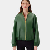 Oversized Bomber Jacket Khaki Green