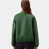Oversized Bomber Jacket Khaki Green