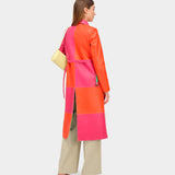 Dama Trench Coat Fringes Fuchsia / Orange